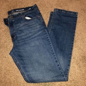 George Slim Straight Blue Jeans 38/32
